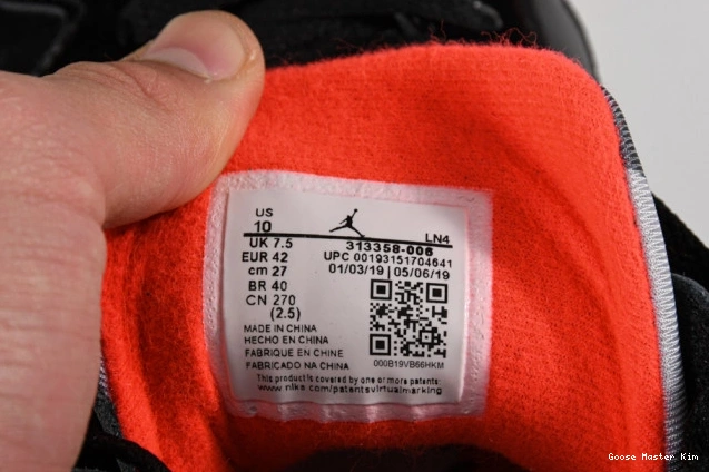Retro Jordan Patent 7 313358-006 Air Black 0819